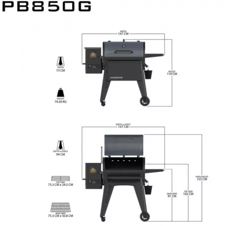 Barbecue à Pellets Navigator 850 PIT BOSS 3 Barbecue à Pellets Navigator 850 PIT BOSS – Image 3