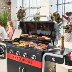 Barbecue Hybride Gaz & Charbon Gas2Coal 440 2.0 4 Brûleurs -Weber || Napoleon || Broil King Soldes barbecue hybride gaz charbon gas2coal 20 4 bruleurs 2