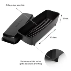 Cocotte Fonte Rectangulaire BROIL KING 69615 -Weber || Napoleon || Broil King Soldes cocotte fonte rectangulaire 1
