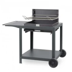 Grilloir + Chariot Vintage Montory Acier Ardoise 61 X 40