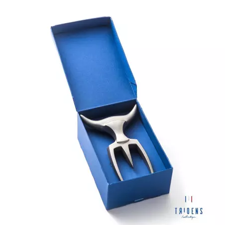 Fourchette TRIDENS Inox Brut Avec Socle Bois 3 Fourchette TRIDENS Inox Brut Avec Socle Bois – Image 3