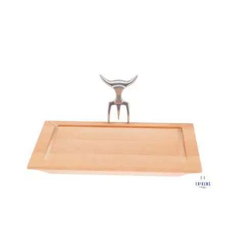 Planche à Découper Avec Fourchette Inox Brossé - TRIDENS By CHABRET 1 Planche à Découper Avec Fourchette Inox Brossé - TRIDENS By CHABRET