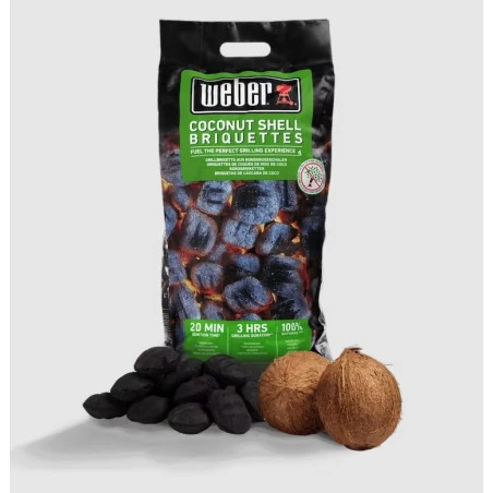 Sac De Briquettes Noix De Coco (8kg) - 18402 - WEBER 1 Sac De Briquettes Noix De Coco (8kg) - 18402 - WEBER